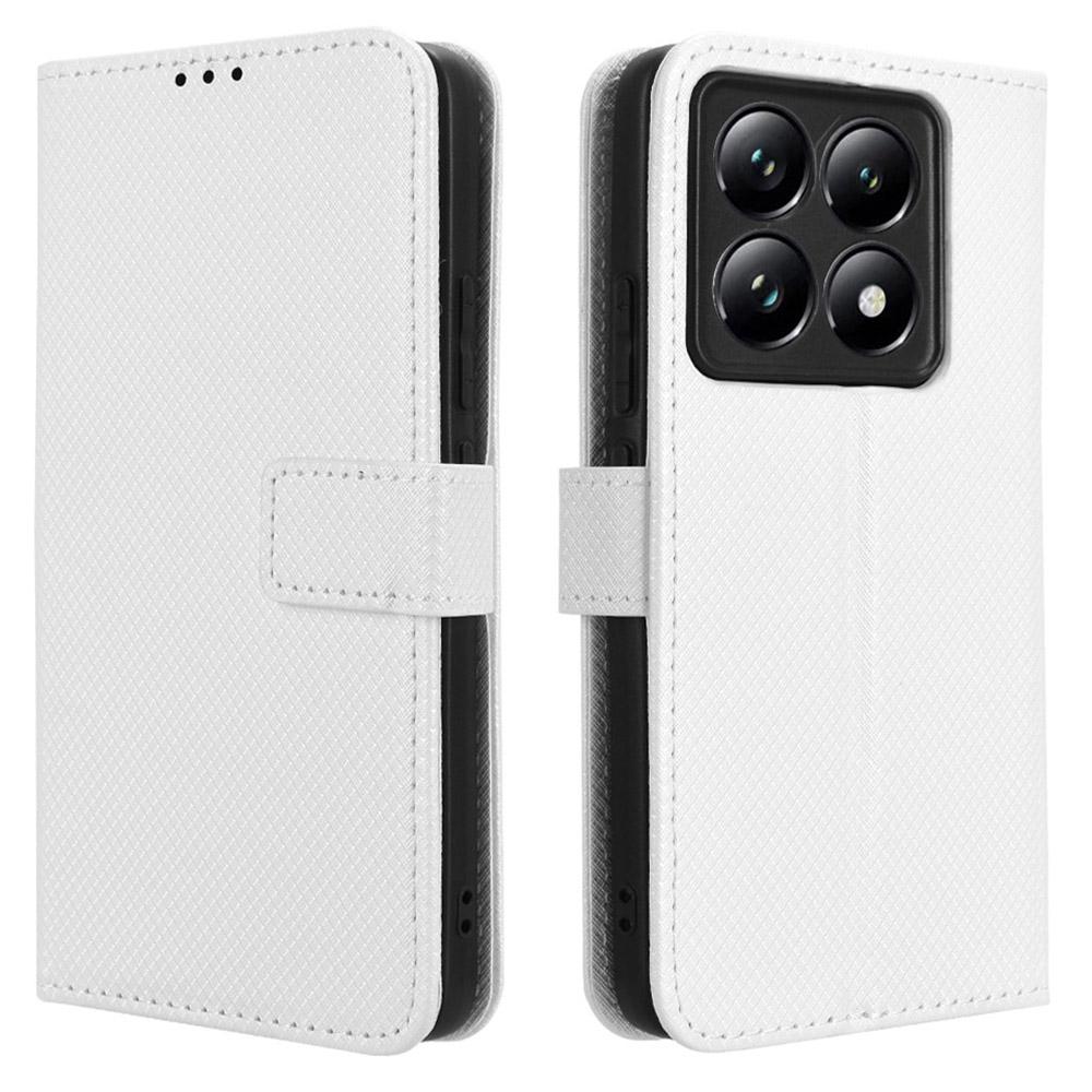 For Xiaomi 14T Case PU Leather Diamond Texture Wallet Phone Cover