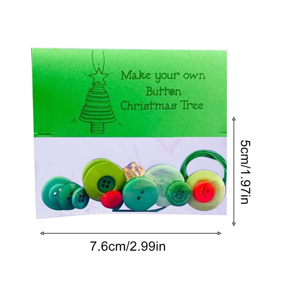 

DIY Button Christmas Tree Ornament Kit, Handmade Button Snowman Craft for Holiday Decorating, Xmas Tree Ornaments for Party