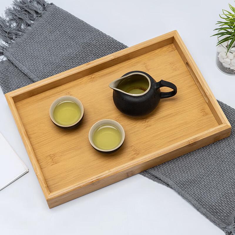 Rectangular Bamboo Wood Serving Tray