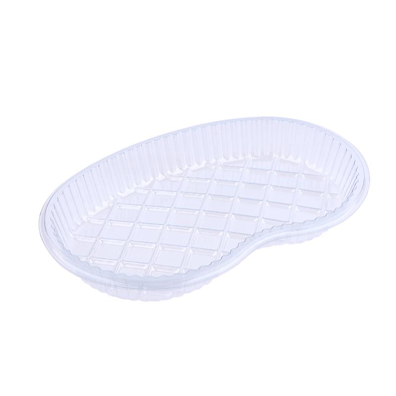 20Pcs Medication Change Tray Dental Tray Curved Tray Disposable Waist-Shaped Plastic Clear Sterile Medication Change Box