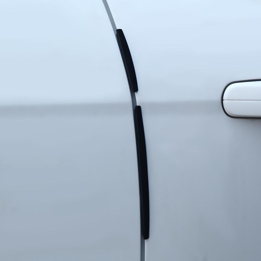 Car Door Anti-Collision Strip Set - 8-Piece, 3 Colors, Rubber Edge Protection & Decoration.
