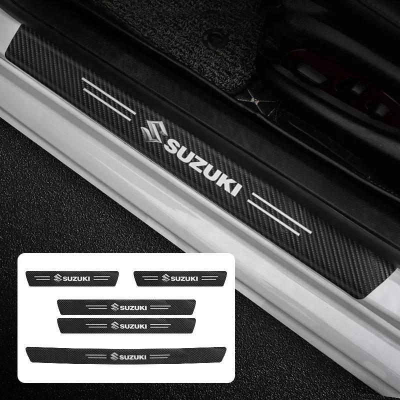 Protezione Soglia Battitacco in Fibra di Carbonio per Suzuki Swift/Jimny/Vitara/Baleno/Alto/SX4 – Adesivi Decorativi per Styling Auto Accessori