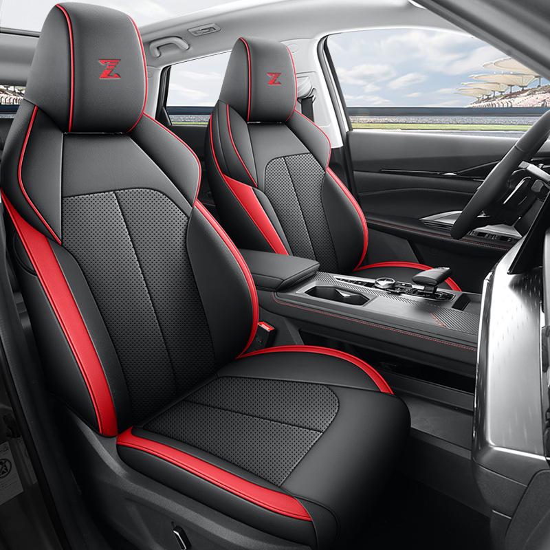 

Oshan Z6 Leather Car Seat Cushion – New Model, Fits All Seasons, 5-Seat Note model year (Half rear seat covered)