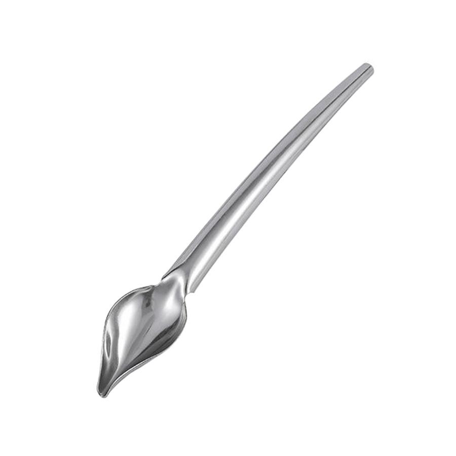 1 Schokoladenlöffel aus Edelstahl - Elegantes Metallfinish, langlebiges und leicht zu reinigendes Design, ideal zum Mischen von Schokolade.