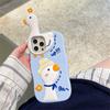 Ins Koreanische Nette 3d Blume Ente Silikon Telefon Fall Für Iphone 14 13 12 Pro Max 11 Schöne Tier Schutzhülle weiche Rückseitige Abdeckung Funda