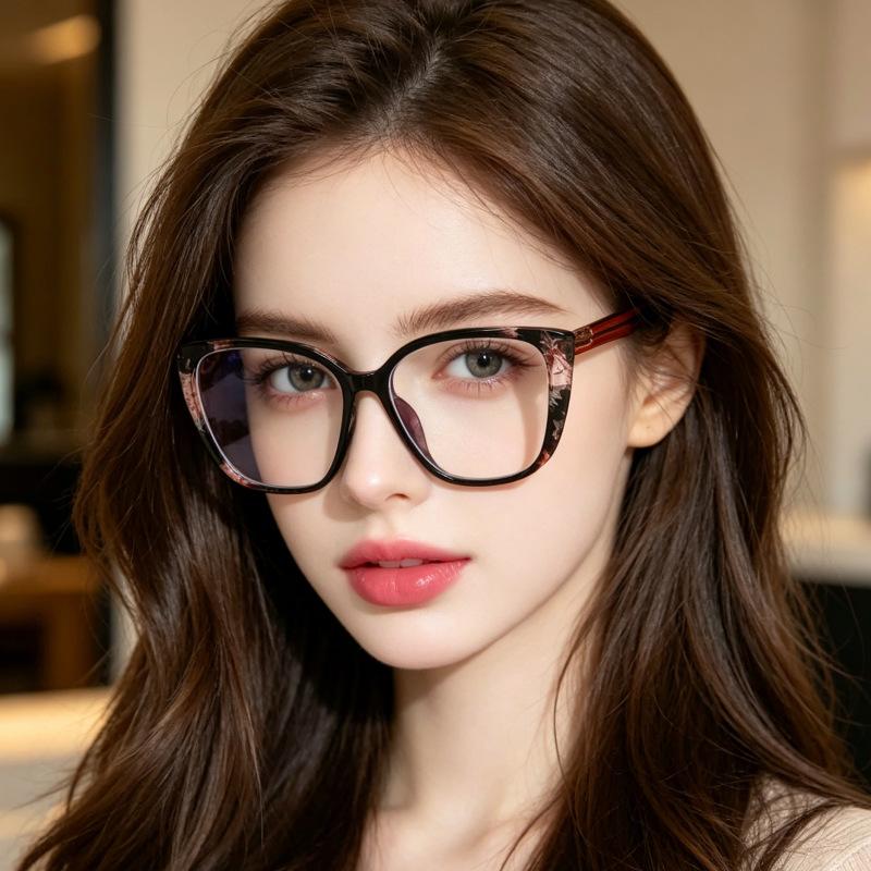Export cat eye glasses frame2026New European and American Style TR90Myopia glasses frame anti-blue light glasses for women with a high-end feel