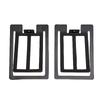 2pcs Tilted Desktop Speaker Stands 22lb Load Capacity Aluminum Alloy Speaker Riser for Bookshelf PC Speakers with Anti Vibration Pad