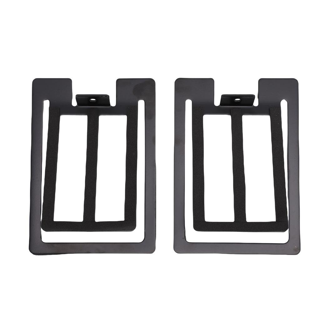 2pcs Tilted Desktop Speaker Stands 22lb Load Capacity Aluminum Alloy Speaker Riser for Bookshelf PC Speakers with Anti Vibration Pad