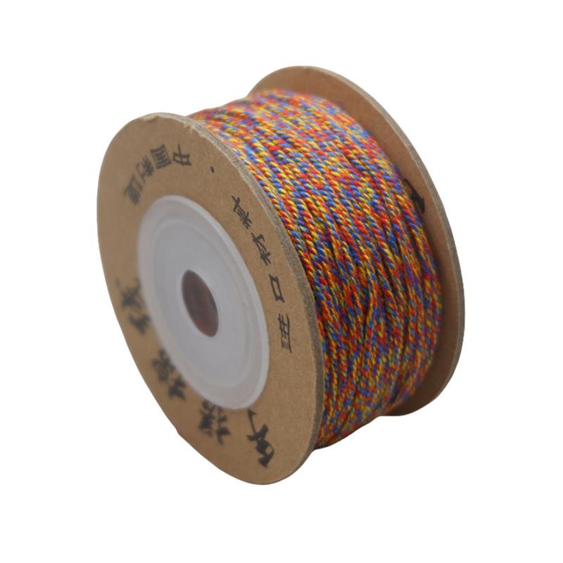 Dragon Boat Festival Multicolored Rope Diy Multicolored Rope Hand-Woven Self-Woven Hand Rope Material Bracelet Tibetan Hand Rubbing Cotton Thread Rope