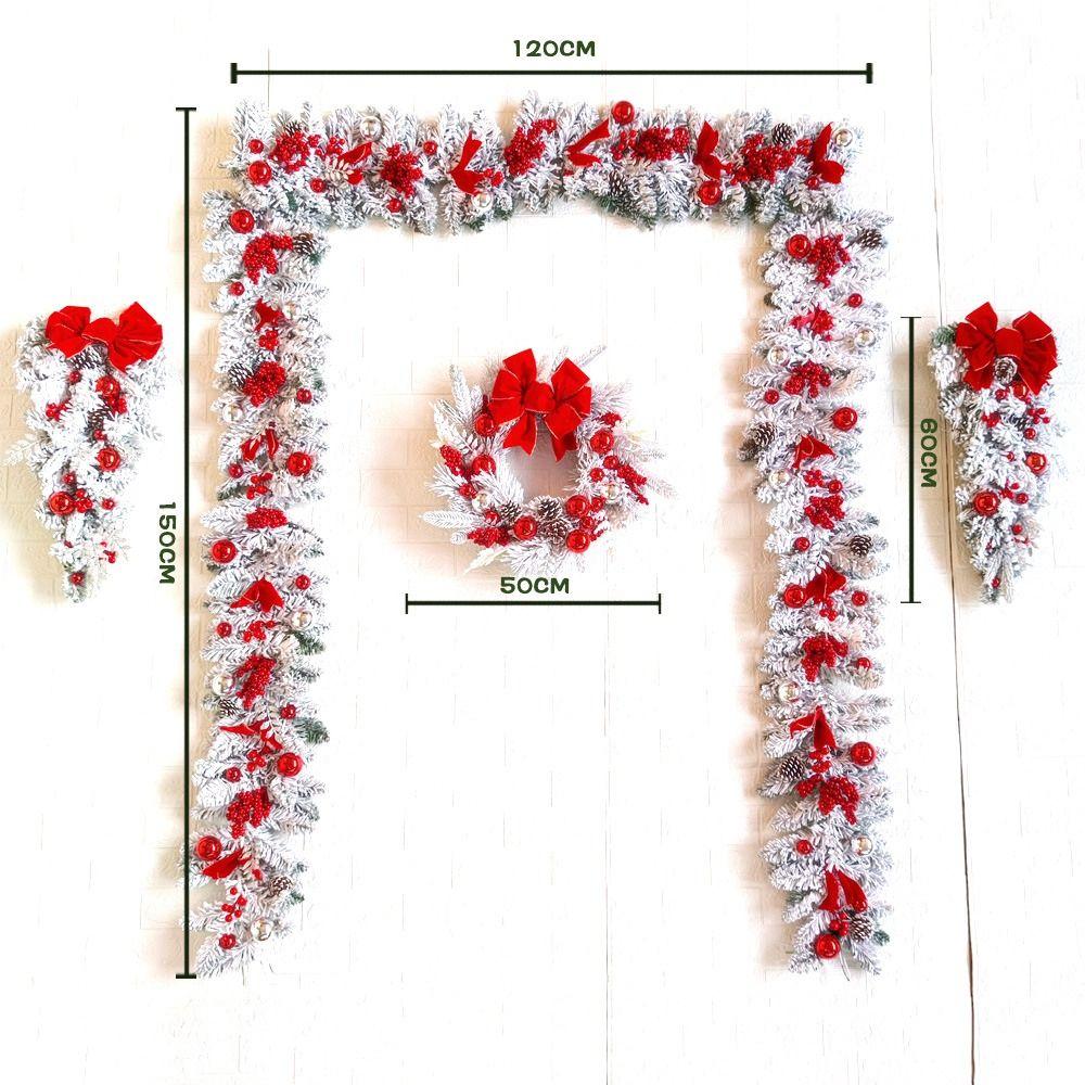 Indoor Outdoor Garden Office Xmas Decorations New Year Decor Hanging Garland Christmas Wreath