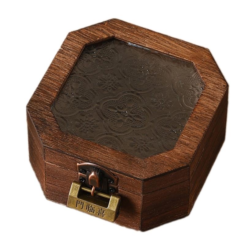 Begonia Floral Pattern Wooden Frame Jewelry Storage Box For Makeup Table Display Elegant Cosmetic Organiser