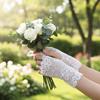 Breathable Lace Half Finger Gloves 10/15/18/21cm Driving Gloves  Wedding Events