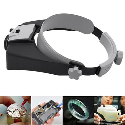 Headband Magnifier Adjustable Headband Head Magnifying Glass Multifunctional Wearable Magnifier for Reading Jewelry Watch Repair