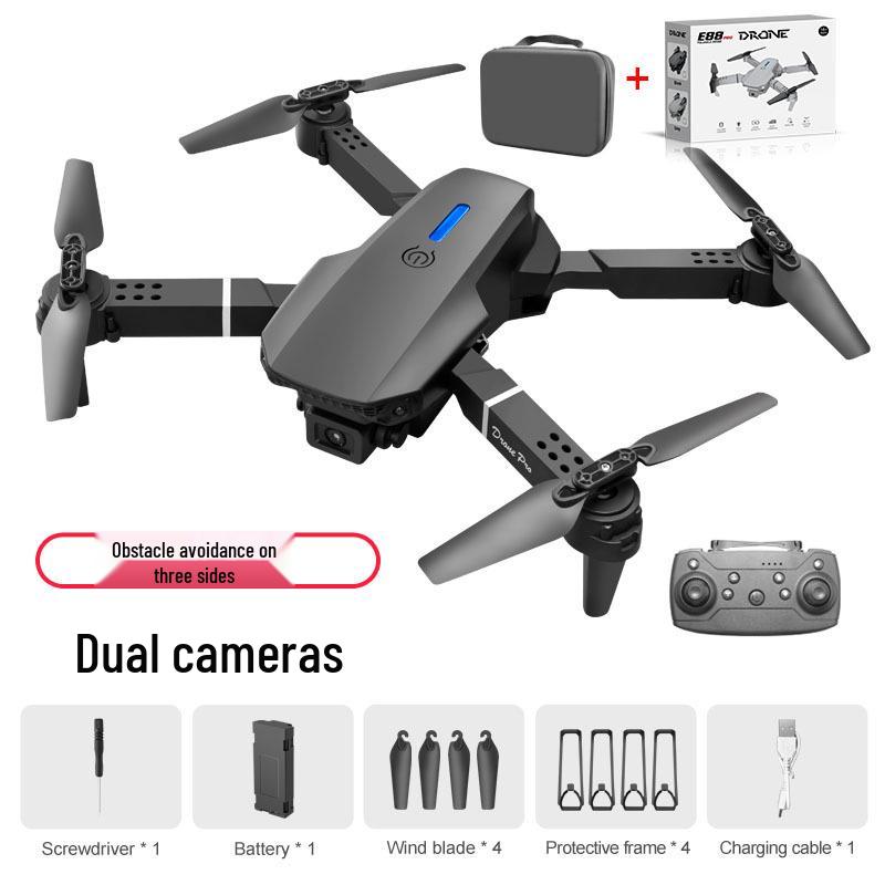 E88 Brushless Drone with Optical Flow, Obstacle Avoidance, Dual 4K Cameras, Aerial Photography, Four-Axis Control, and Remote Operation