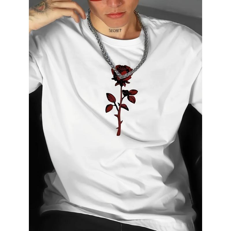 European Size Men'S Crew Neck Letter Print Short-Sleeved T-Shirt, Suitable for Summer Casual Sports