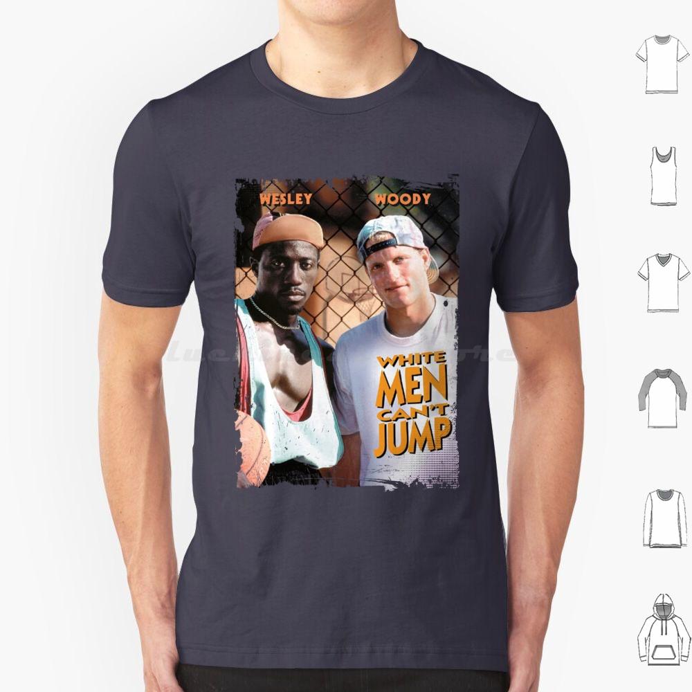 T-shirt White Men Cant Jump Cotone Uomo Donna Stampa Fai da te White Men Cant Jump Film di Pallacanestro Vintage Film anni '90 Nostalgia anni '90