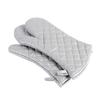 Minai Heat Resistant Oven Mitts, Silver (Pair)