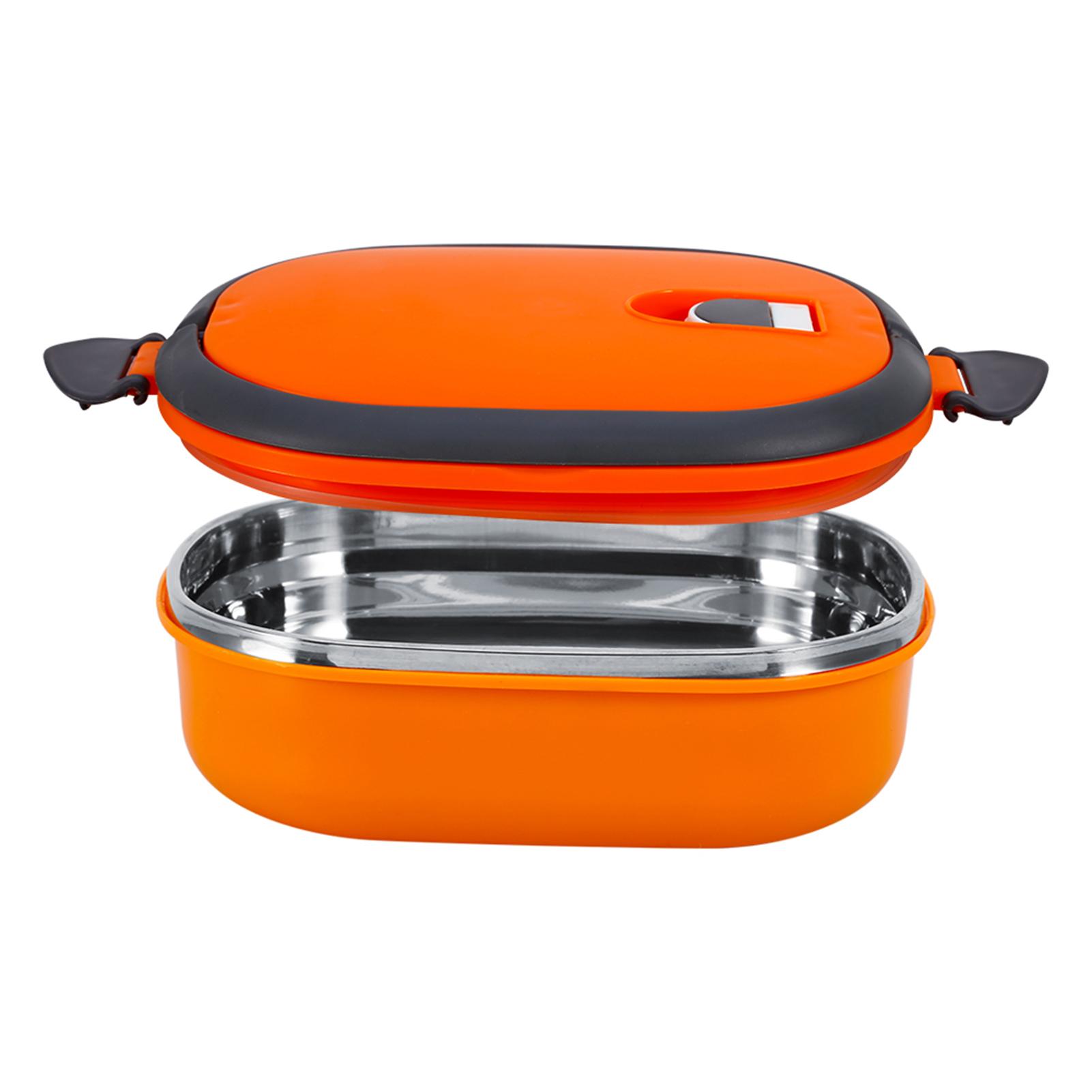 

Stainless Steel Insulated Food Storage Supper Dinner Lunch Box 1 Layer Orange