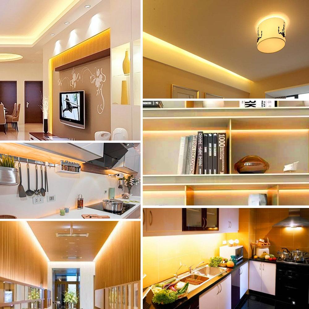 220V Dimmable COB LED Strip Light Tuya WiFi LED Tape Bluetooth Flexible COB LED Lights with EU Plug Waterproof Linear Lighting