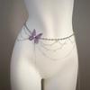 Waist Chains Butterfly Elegant Belly Chain Fashion Advanced Waist Accessory Versatile Hip Chain for Women