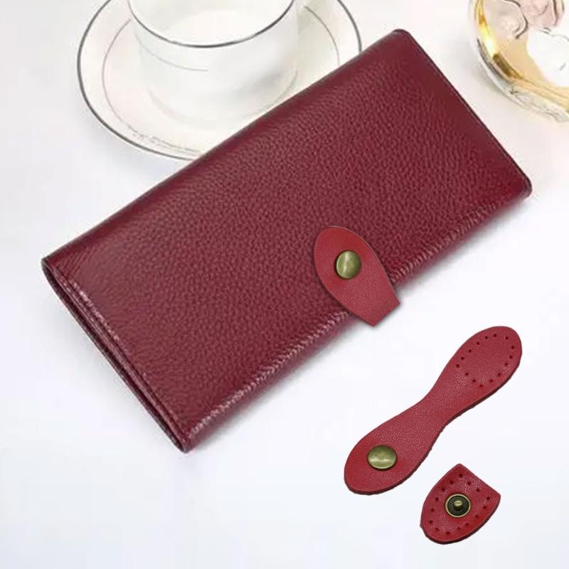 10 Pcs Sew On Leather Snap Buckles Practical Snap Button Closure Leather Purse Closure Fasteners with Sewing Holes