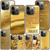 Fine Gold Pattern Printing Case for Apple iPhone 14 11 7 SE 2020 8 X XS 13 12 Mini XR 15 Pro Max Silicone Black Soft Phone Cover