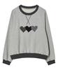 Loginaenloji Heart Patch Sweatshirt Gray Charcoal
