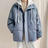Autumn and winter fake two-piece hooded down jacket men's 2022 new trendy brand thickened 90 white duck down casual jacket