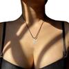 Pentagrams/Star and Moon/Wing Pendant Necklace Adjustable Chain Choker Fashionable Neckchain Jewelry for Women Girls