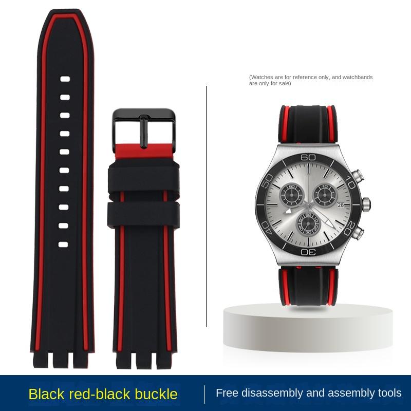 5 Colors For Swatch Rubber Watch Strap 19mm 20mm 21mm YCS YAS YGS YVS454 451 YVS420 435 Soft Sports Silicone Watchband Men Women
