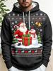 Men Thin Sweatshirt Autumn Winter Hoodie Xmas Santa Snowman Mountain Graphic Print Long Sleeve Male Tops Men's Clothes