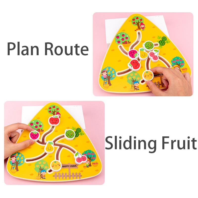 Children Montessori Maze Boards Wooden Toys Slide Puzzle Animal Digital Shape Traffic Matching Games Educational Learning Toys