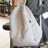 Lightweight Solid Color School Bag Large Capacity Casual Students Daypack Corduroy Backpack  Travel