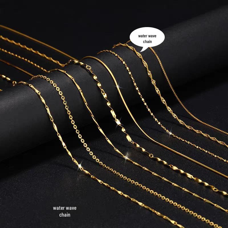 Gold-Plated Universal Necklace for Beads - Cross Pin Design for DIY Pendants