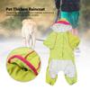 Thicken Pet Dog Cat Waterproof Rain Proof Hooded One Piece Raincoat Yellow(XXL )