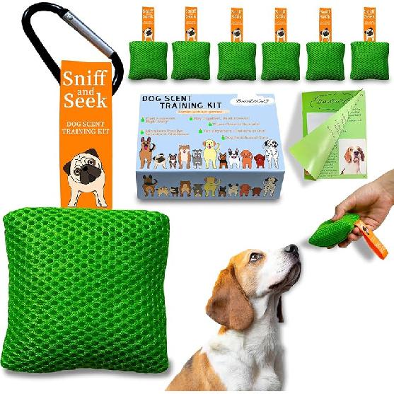 Dog scent training kit,Dog Brain Games, Hide and Seek Dog Toys, Dog Games - Fun Nose Work for Dogs, Sniff and Seek Dog Sniffing Toys , Dog Nosework
