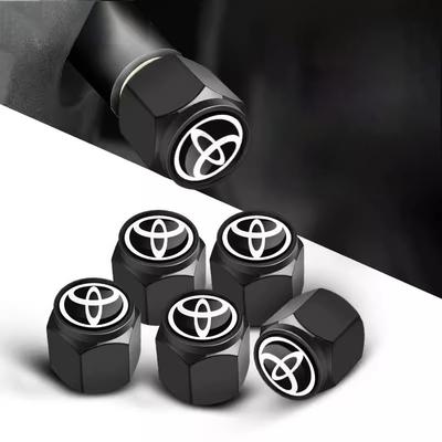 5Pcs/set Car Metal Wheel Tire Valve Air Caps Stem Case Auto Accessories For Camry Yaris Hilux Prius Avensis Auris Corolla
