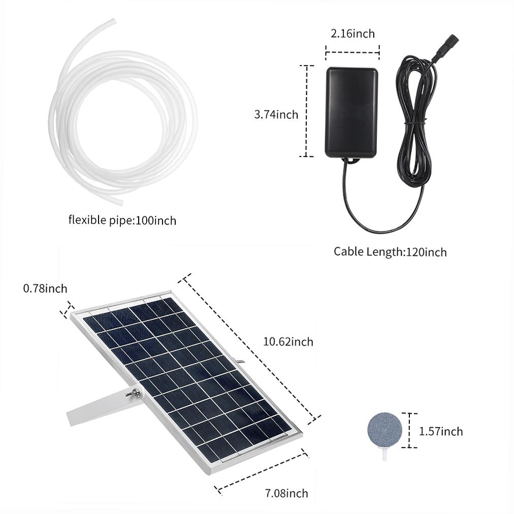 Solar Oxygen Pump Fish Tank Oxygenator Aquarium Oxygen Aerator Pond Aerator Air Pump Fishing Aerator Aquarium Airpump