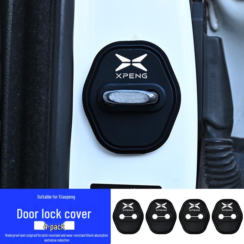 Car Door Lock Cover: Full Wrap Silicone Shock Absorption Pad