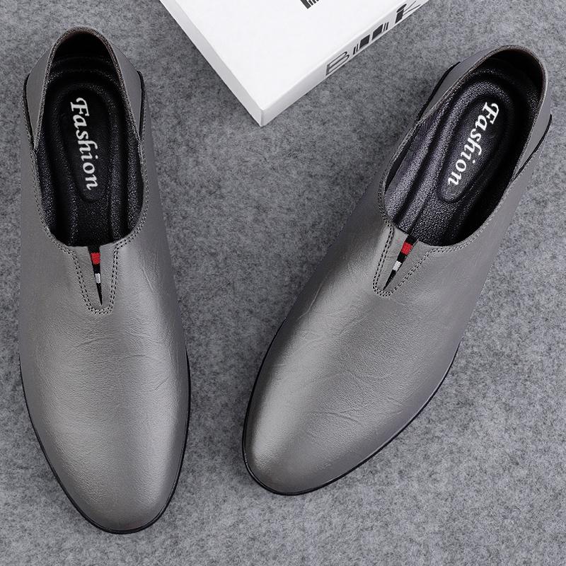 Fashion Spring Summer Mens Casual Shoes Genuine Leather Male Loafers Slip-On Mocasines Soft-Soled Driving Shoes Classic Business Falts
