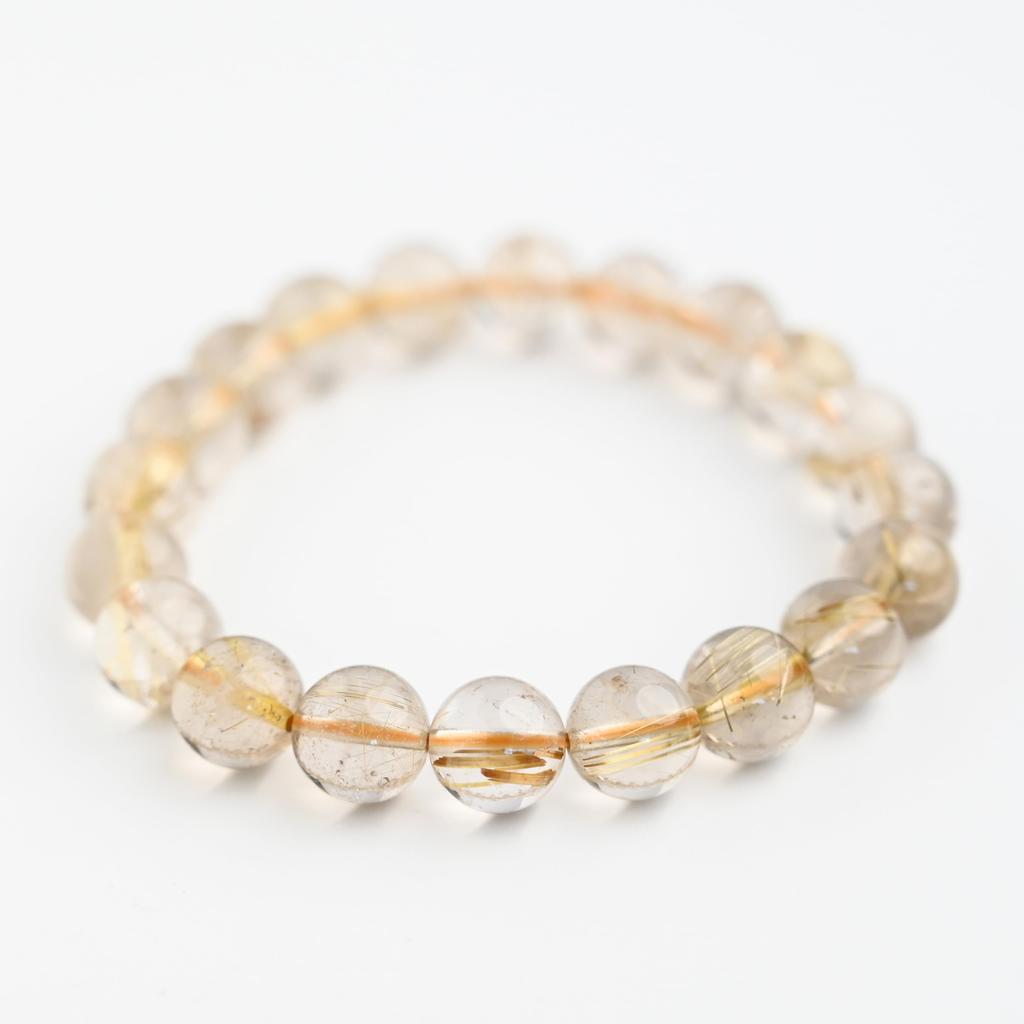 Jewelry Town Shosenkyo Rutilated Quartz 10mm 16cm Wrist Limited Natural Power Good Feng [Eigado] Bracelet, Stone, Circumference, One-of-a-Kind,