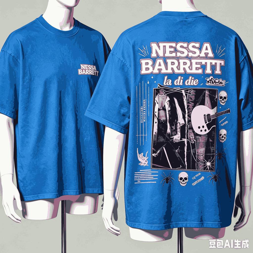 Nessa Barrett For Fan Gift Tshirt Unisex Unisex Harajuku Oversized Unisex Short Sleeve Streetwear High Quality Couples Comfortable