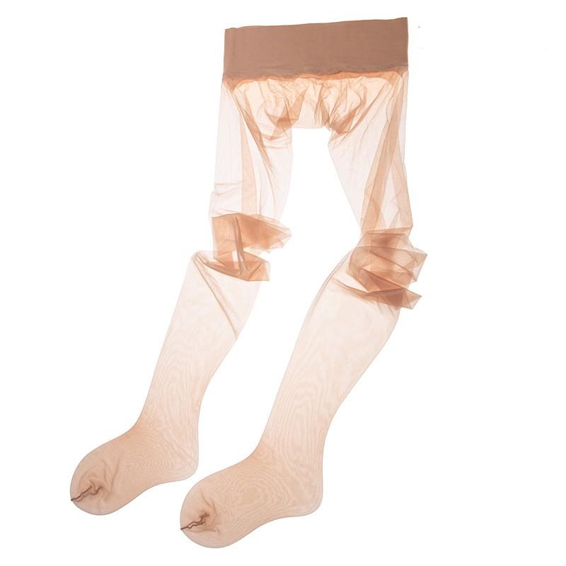 1D Sheer To Toe Seamless Tights Solid Color Smooth Touch Silky Women Pantyhose Large Size Sexy Low Rise Crotchless Underwear
