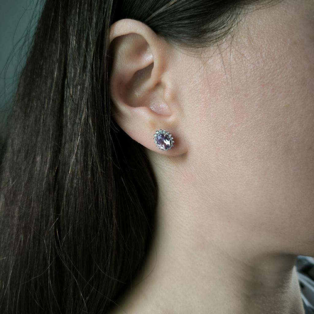 Silver Earrings with Natural Amethyst 1.677ct (2189152)