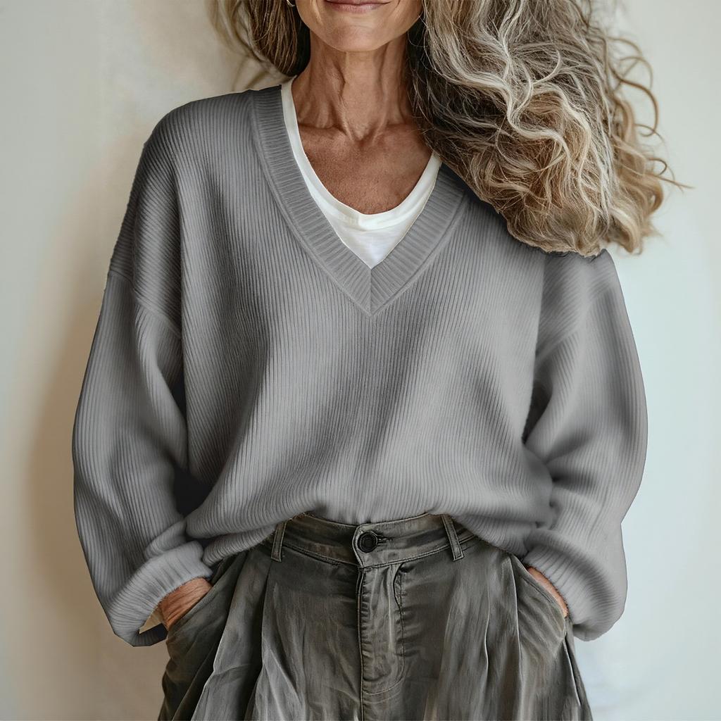 Women's Fashion Casual Solid-color Long-sleeved Top