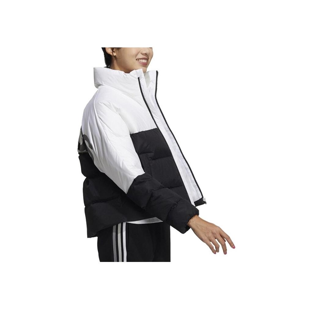 Adidas Neo Color Block Warm Stand Collar Down Jacket Women Outerwear Black H36722