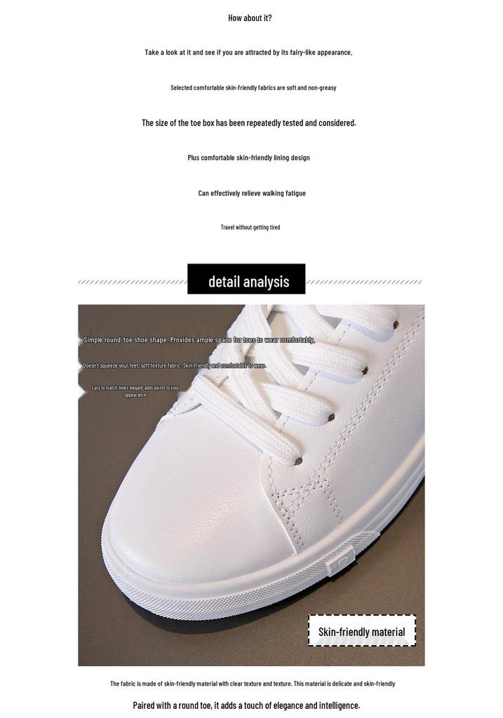 2024 Women's Korean Style Casual White Running Shoes - Autumn/Winter Trendy Flat Sole