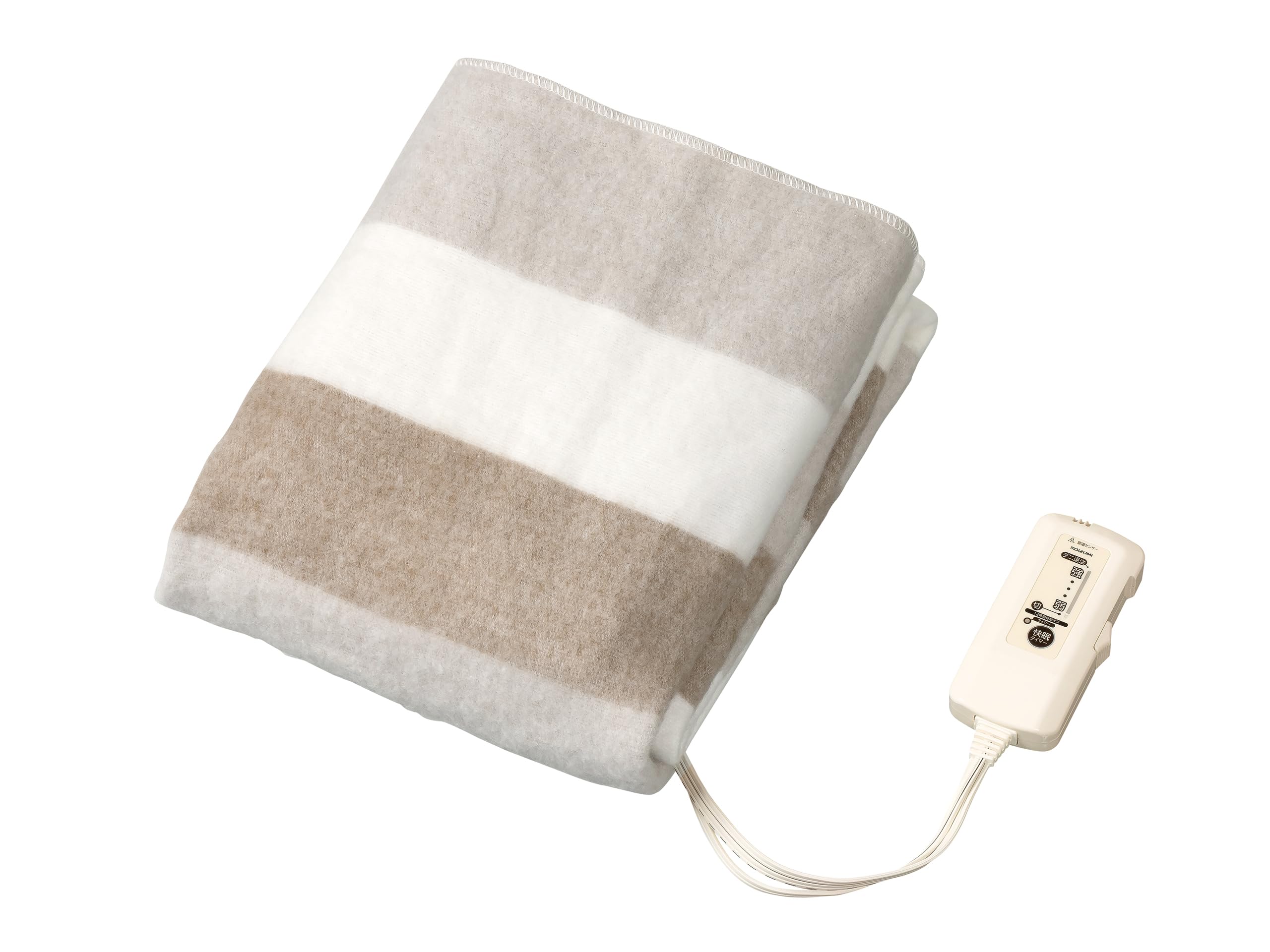 

Koizumi Electric Blanket, Bed Blanket with Sleep Timer, Machine Washable, 140 x 80 cm, KDS-50238T