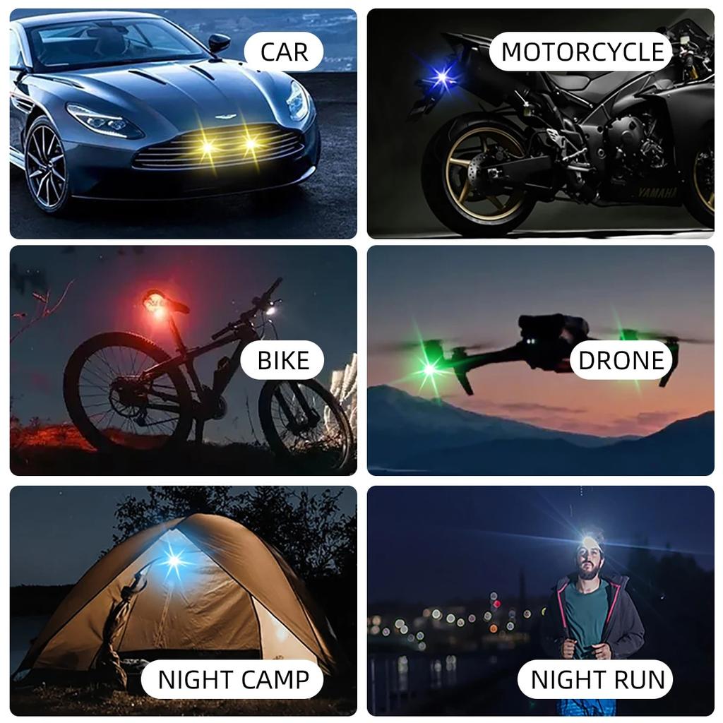4 IN 1 6 IN 1 Aircraft Strobe Lights Motorcycle Lights LED RGB Led with Control Wireless Light Airplane Helicopter Warning Light