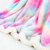 Travel Cover Tie Dye Print Office Nap Blankets Velvet Bed 1Pc Warm Rainbow Plush Blanket